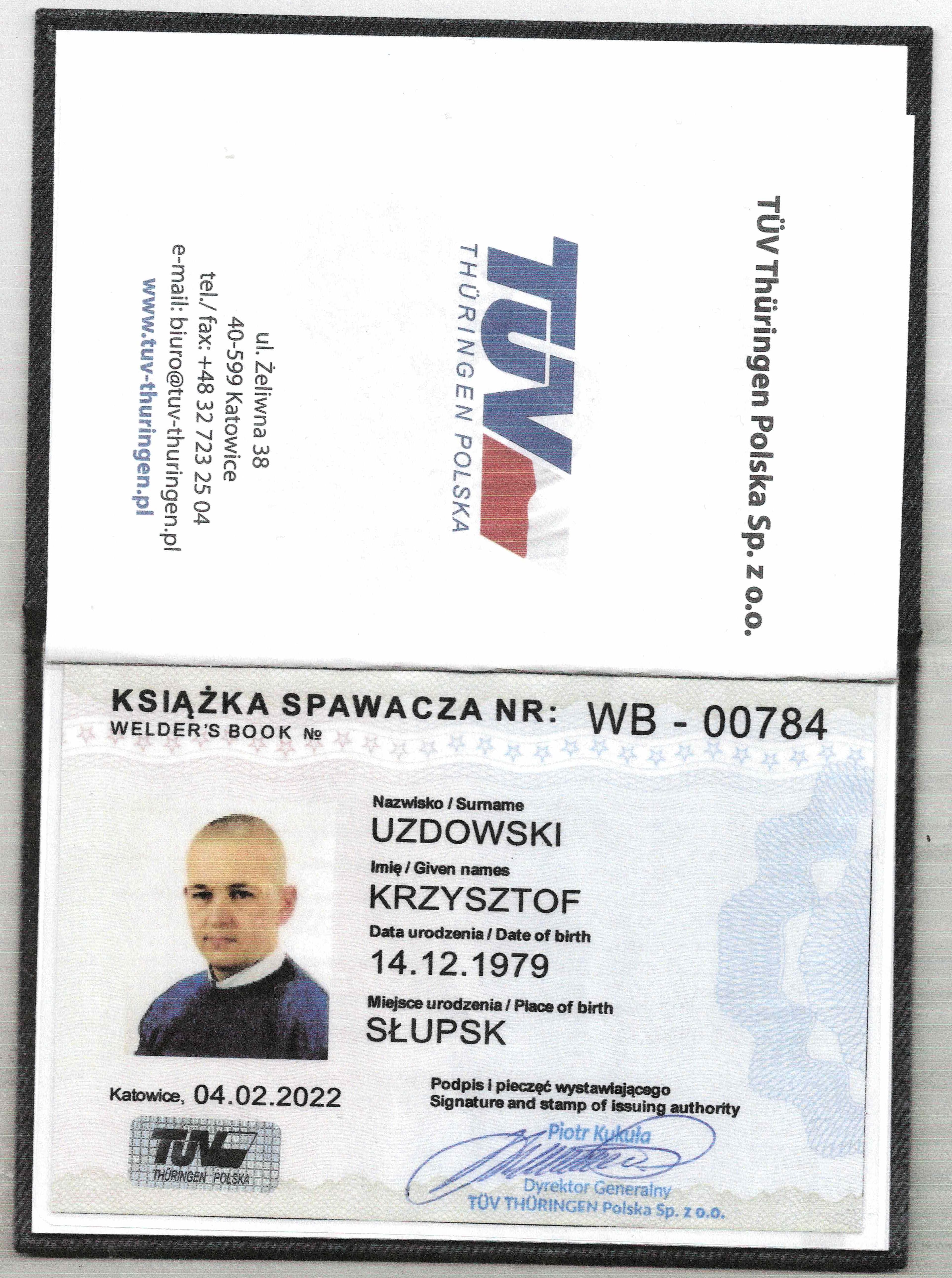 Książeczka spawacza